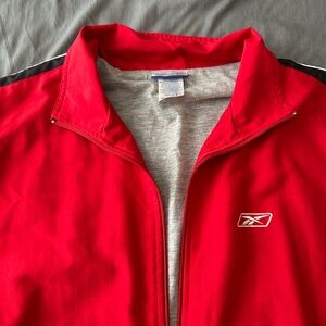 Reebok Red Zip-Up Jacket with Grey Interior